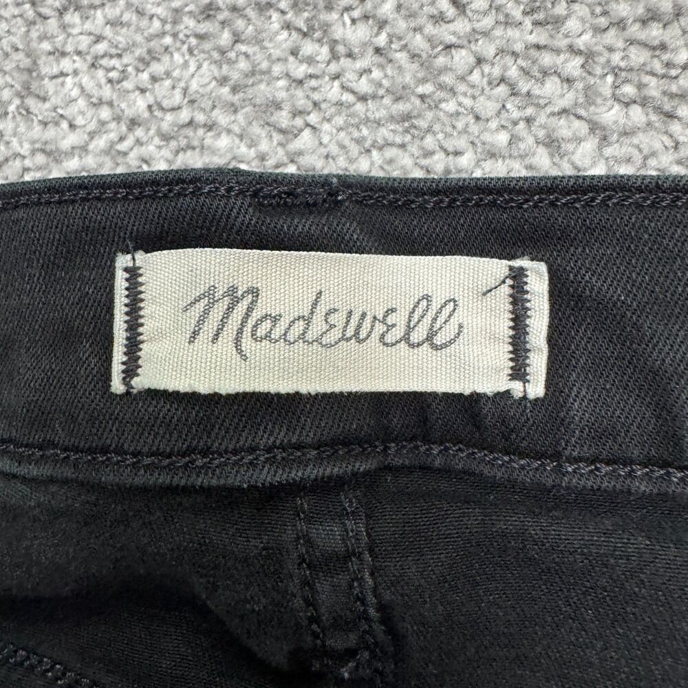 Madewell 10" High Riser Skinny Ankle Denim Jeans Women 29 Black Stretch Slim Fit - Picture 4 of 16
